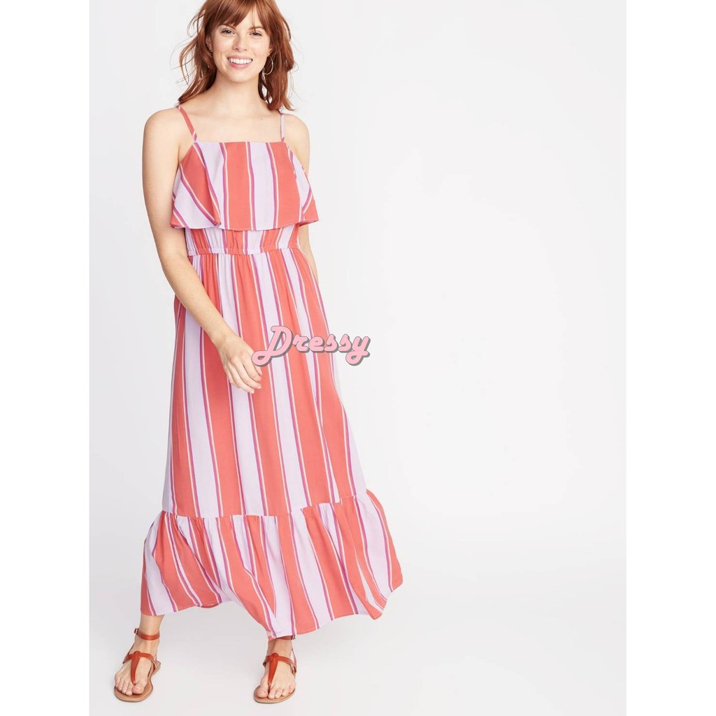 Old Navy Ruffle-Tiered Waist-Defined Maxi - minkdressy - ThaiPick