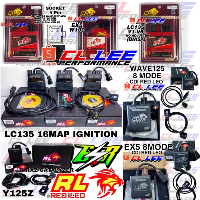 CDI RED LEO EX5 WAVE100 WAVE125 & LC135 16MAP LC135 NEW RR150 KRZ150 W125 WAVE110 CX NEW WAVE ESR AL