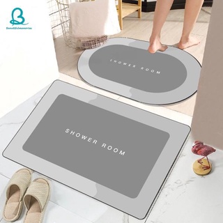 Quick Drying Soft Diatom Mud Soft Mat Diatomite Mat พรมปูพื้นห้องอาบน้ำ Mat Super Absorbent Bath Mat