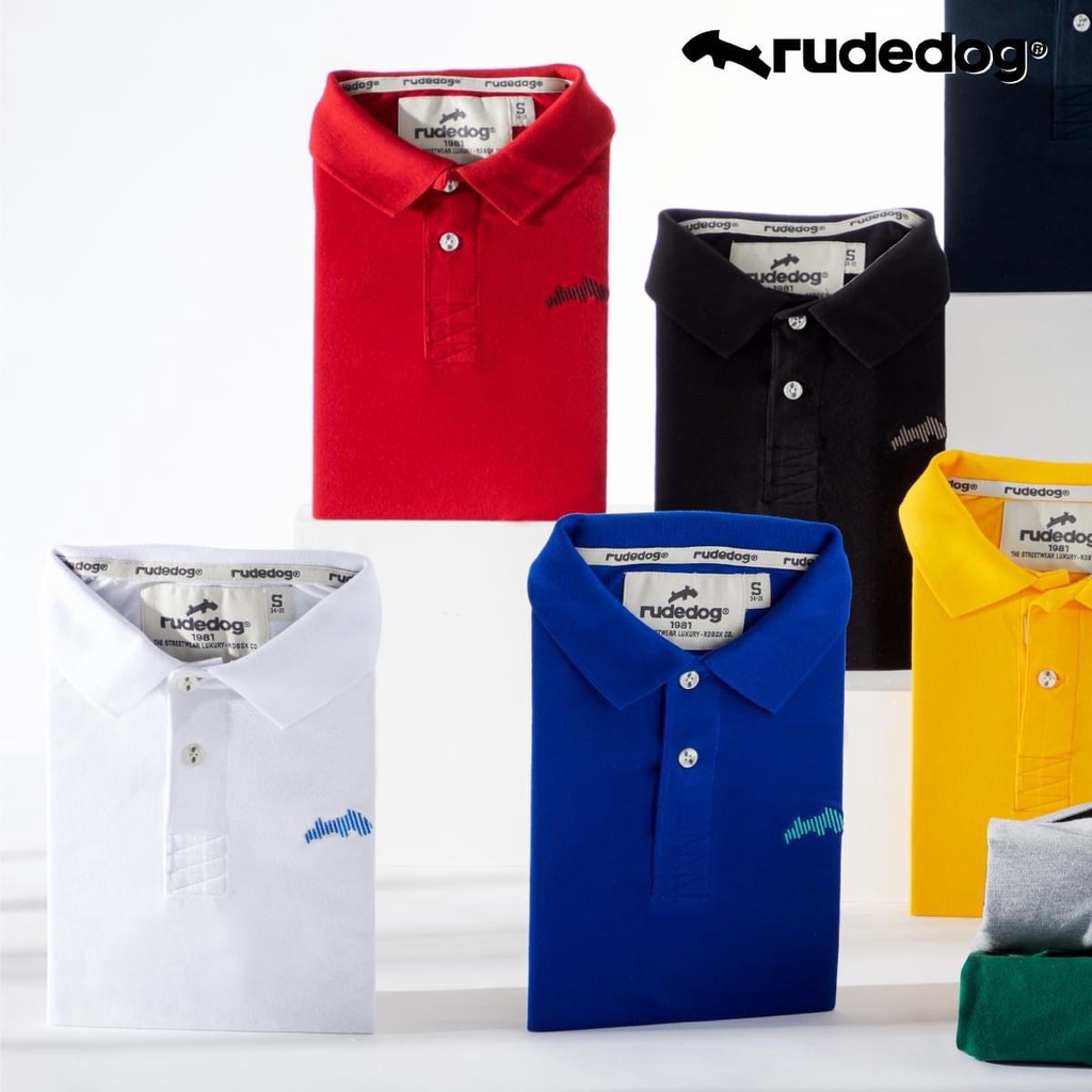 🤩เสื้อโปโลRudedog  รุ่นคละลาย(ร้านเลือกลายให้) ผู้ชาย🤩เนื้อผ้านุ่มที่ทุกคนไว้วางใจไม่แท้ยินดีคืนเงิน มีบริการเก็บปลาย
