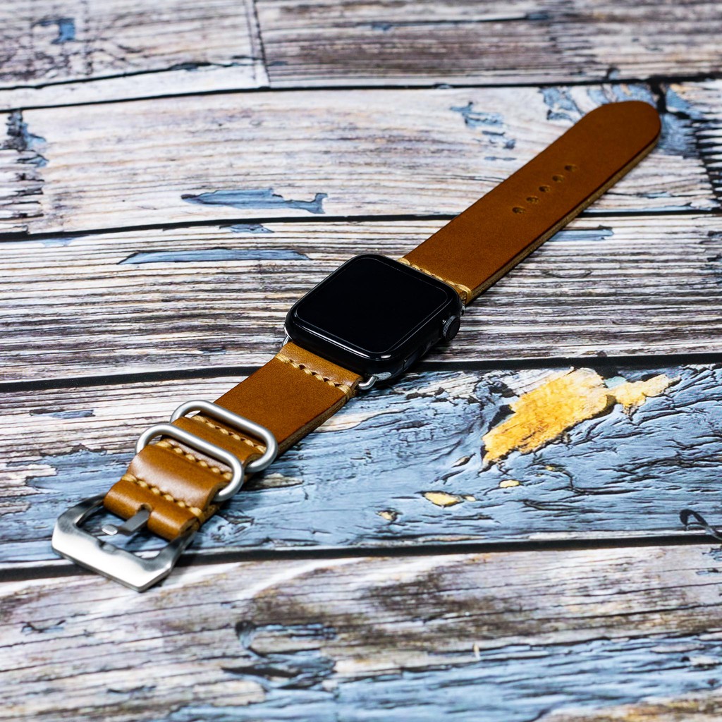 สายนาฬิกาหนังแท้แฮนด์เมด วินเทจสไตล์ Straight Apple watch  leather bands (Vintage style)