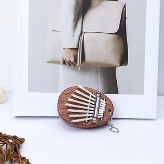 8 คีย์ kalimba มินินิ้วหัวแม่มือเปียโนอะคูสติกเปียโนนิ้วเครื่องดนตรี Sapele ไม้