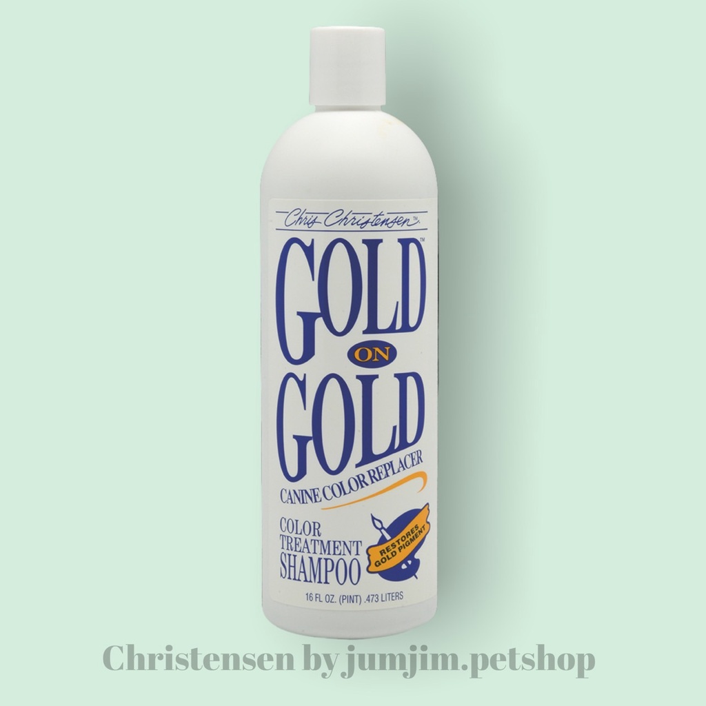 Chris Christensen 473มล. Gold on Gold โกลด์ออนโกลด์ ทรีทเม้นต์ปรับระดับสี สีทอง By jumjim.petshop