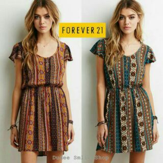 Forever21 Tribal Print Babydoll Dress