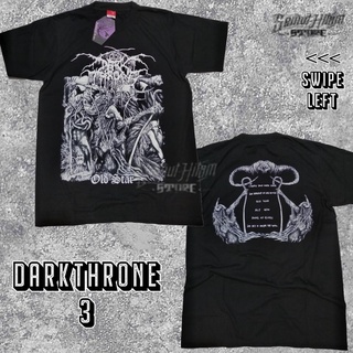 เสื้อยืดผ้าฝ้ายพิมพ์ลายแฟชั่น เสื้อยืด พิมพ์ลายวงดนตรี DARKTHRONE OLD STAR สีดํา