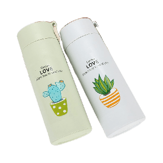 กระบอกน้ำ LOVE ลายกระบองเพชร 400 ml. รุ่น CYLINDER-08