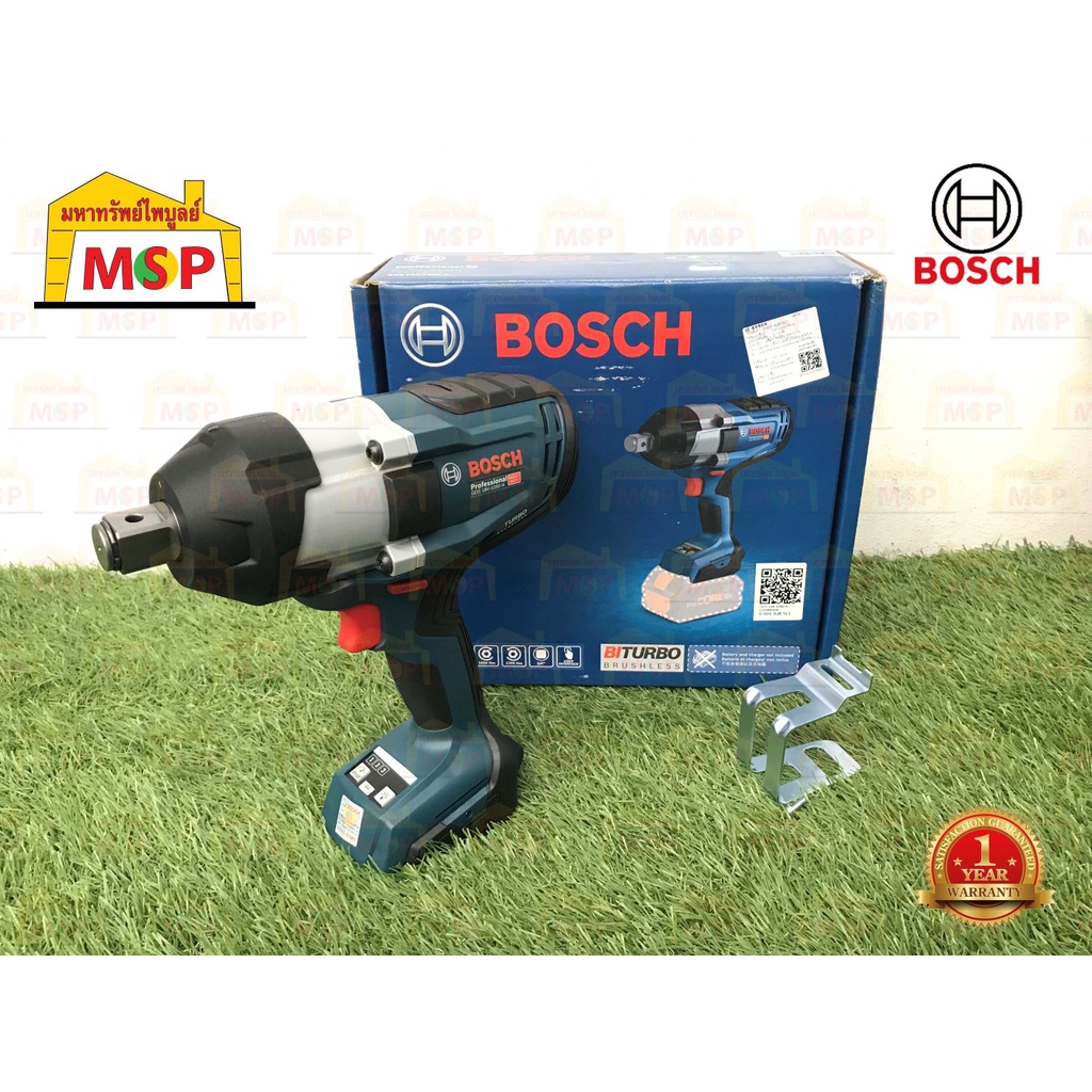 Bosch เครื่องขันบล็อกไร้สาย 18V GDS 18V-1050 BL (SOLO) แกน 6 หุน แรงบิดสูง #06019J85L1