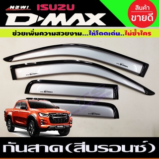 กันสาดประตู คิ้วกันสาด รุ่น 4ประตู สีบรอน อีซูซุ ดีแม็ก Dmax 2020 - 2023 ใส่ร่วมกันได้ทุกปีที่ระบุ (ป้ายระบุปี19)