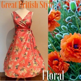 GREAT PLAINS Orange Wrap Dress(มือ2)ของแท้💯%