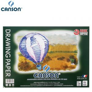 ขนาด A3 / A2 กระดาษ 100 ปอนด์ CANSON fine face (แบบเรียบ) เล่มเขียว