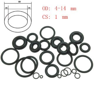 แหวนยางซีล O-Ring ทนความร้อนสีดํา Cs 1 มม. Od 3-32 มม. 10 ชิ้น