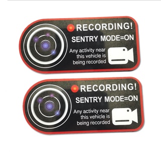 Tesla อุปกรณ์เสริมStatic Car Stickers for Tesla Model 3 Model Y Model S Model X Sentry Mode Warning Stickers Electrostat