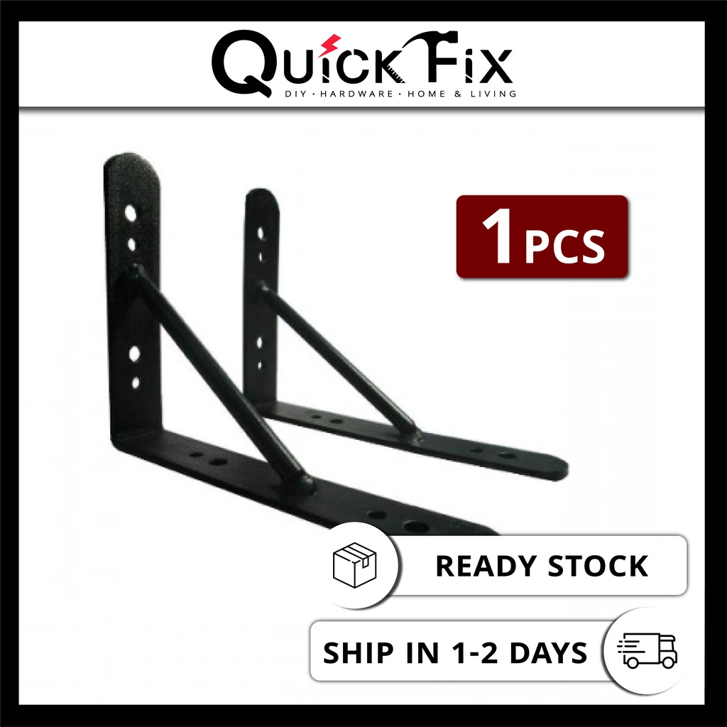 QuickFix B-Tani Heavy Duty L ขายึดชั้นวางโลหะ Besi Plank Rack รองรับ 4x6 / 6x8 / 8x10 / 10x12 / 12x1