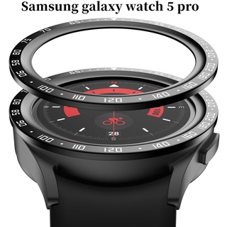 กรอบโลหะ สําหรับ Samsung Galaxy Watch 5 pro 45 มม. ฝาครอบป้องกัน แหวน กันกระแทก เคสกาว