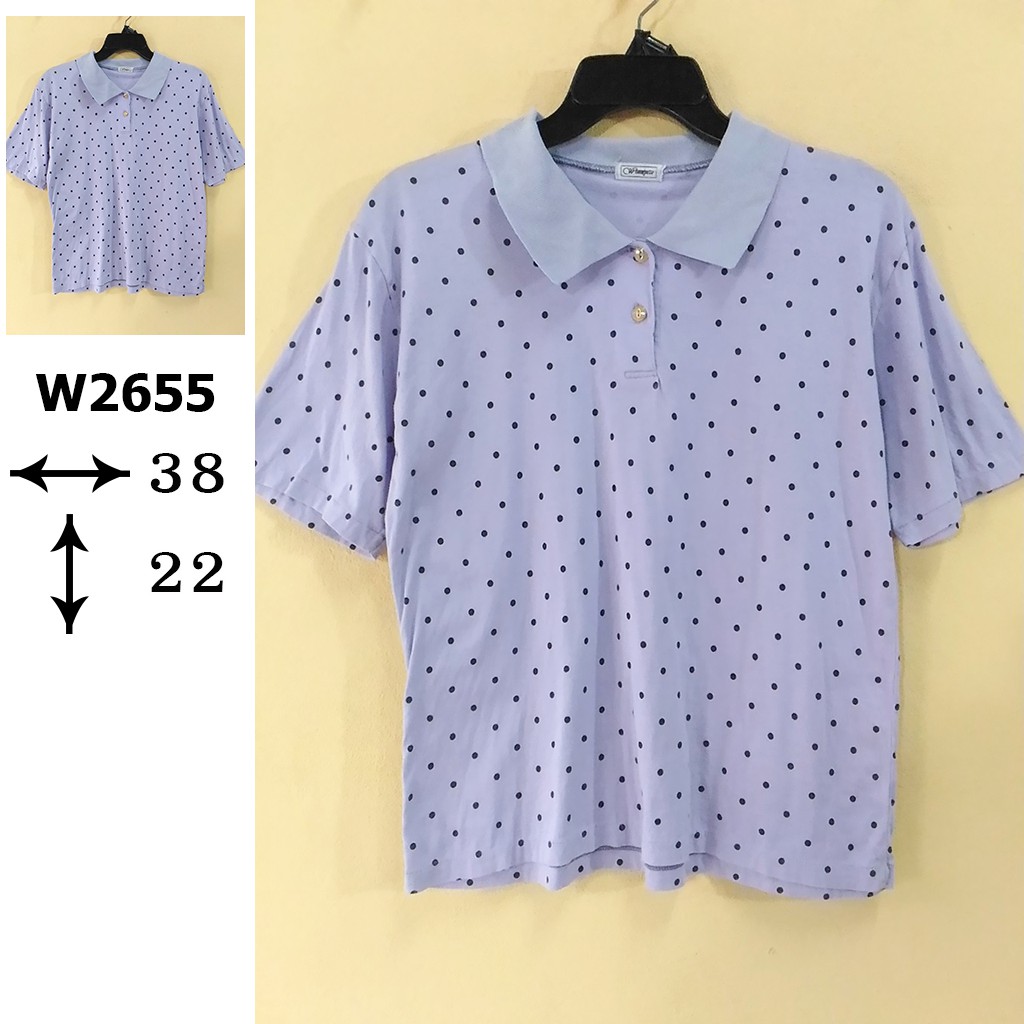 เสื้อโปโลแขนสั้น ??? JAPAN เสื้อมือสอง??W2655 เสื้อผ้า ร้าน 2018