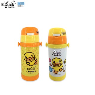 PAPA BABY BY B.Duck กระติกน้ำสูญญากาศสแตนเลส รุ่น BD-X6 แบบหลอดดูดมีสายคล้อง (ร้อน-เย็น) 350ml.