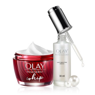 OLAY SET (Regrnerist Whip Cream 50g + White Essence 30g) โอเลย์ เซ็ท (วิปครีม 50g + เอสเซ็นต์ 30g)