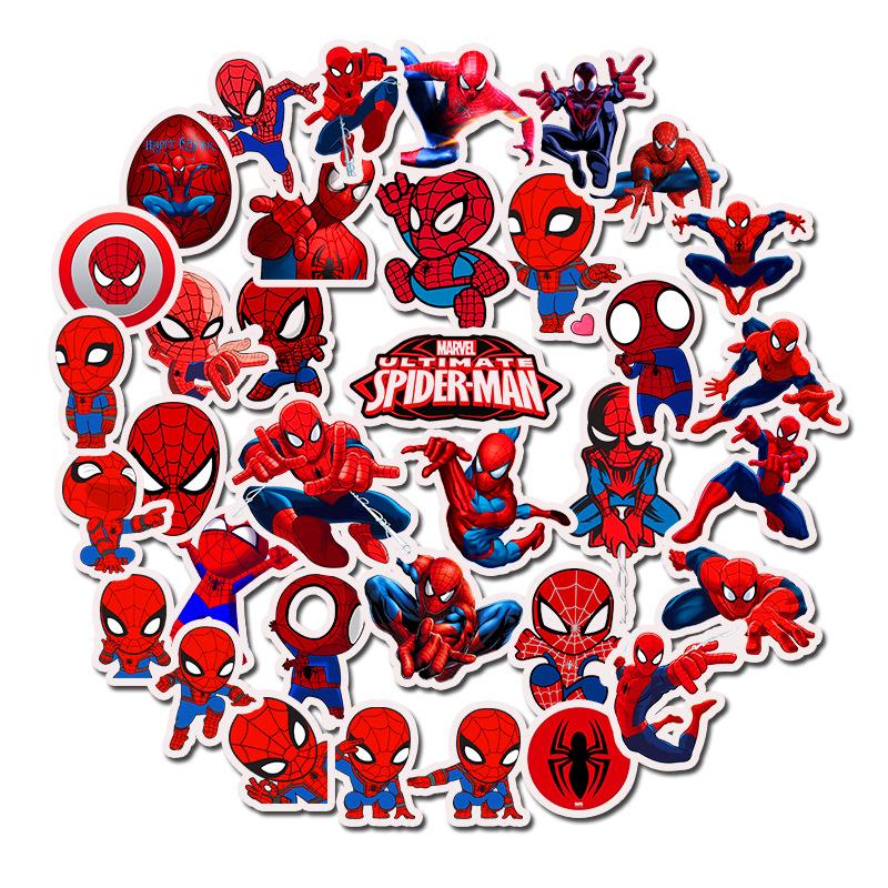 สติ๊กเกอร์ลายการ์ตูน Marvel Spiderman 35 ชิ้น