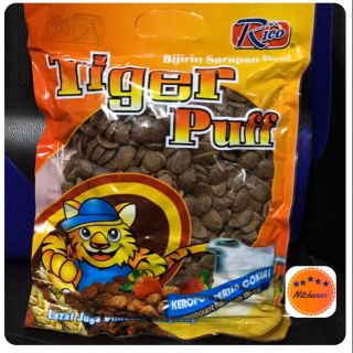 Tiger puff ครั้น อาหารเช้า ขนมมาเล