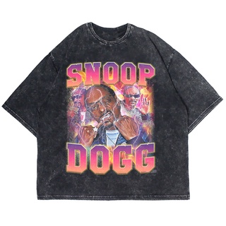 เสื้อยืดแขนสั้น พิมพ์ลาย SNOOP DOGG WILD YOUNG และ FREE WASHING VINTAGE TEE ขนาดใหญ่ สําหรับผู้ชาย