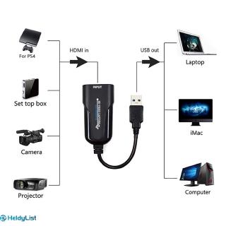 อะแดปเตอร์ usb 2 . 0 hdmi 1080 p สําหรับบันทึกวิดีโอ