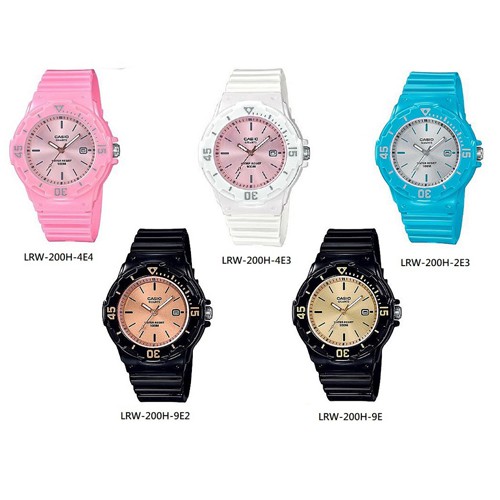 Casio Standard นาฬิกาข้อมือผู้หญิง สายเรซิ่น รุ่น LRW-200H LRW-200H-2E3 LRW-200H-4E4 LRW-200H-4E3 LR