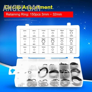 150pcs Snap Retaining Ring Circlip Assortment Set 3mm - 32mm 18 Sizes with Box