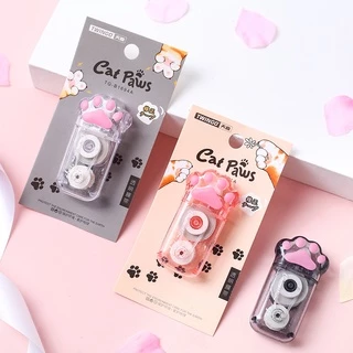 เทปกาวลบคำผิด ลายเท้าแมวน่ารัก 5mm*6m ✨ เทปแก้ไขคำผิด สีขาว ใช้ลื่น ของใช้สำนักงาน อุปกรณ์นักเรียน