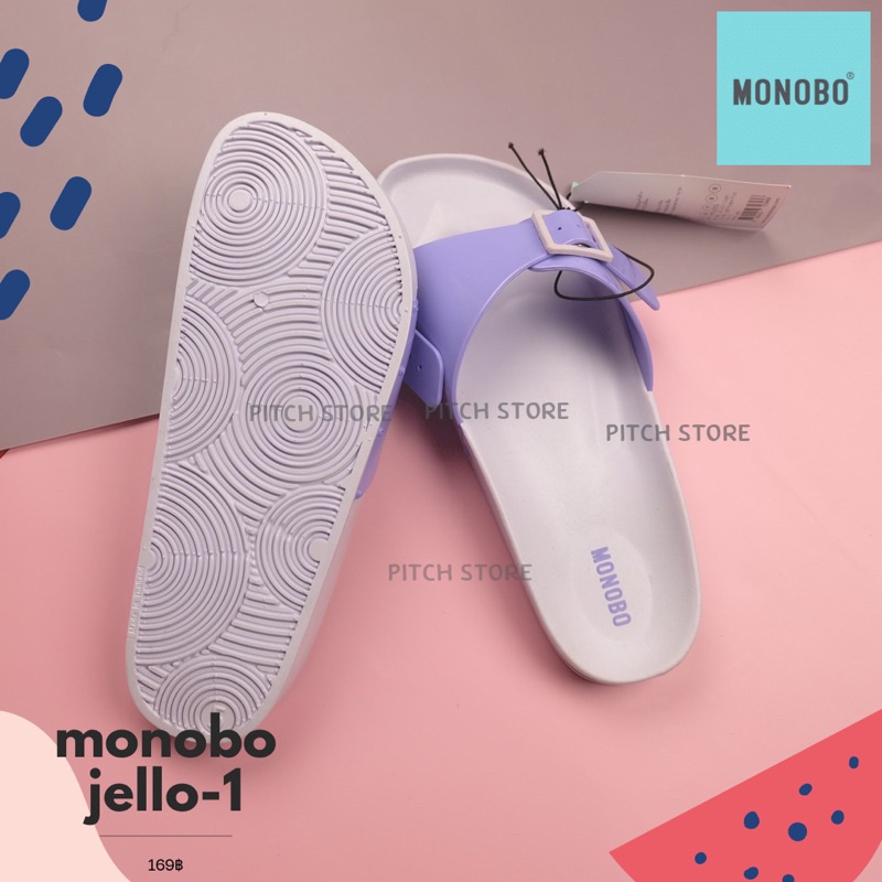 Monobo รองเท้าแตะแบบสวม ทรงไบเก้น รุ่น Jello-1 คละสี ส่งพร้อมกล่อง #2