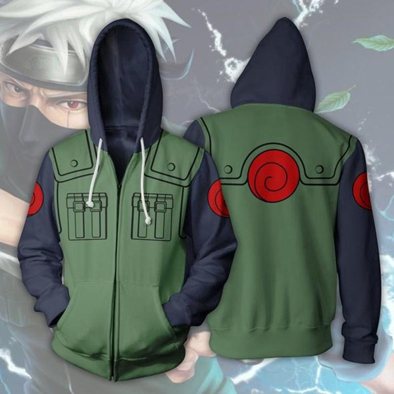 Unisex 3D NARUTO Hoody Hatake เสื้อแฟชั่น Kakashi พิมพ์เสื้อแจ็คเก็ต Hoodie