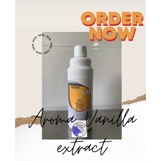 กลิ่นวนิลา ชนิดเข้มข้น Aroma Europa Vanilla บรรจุ 1L