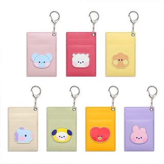 พร้อมส่งที่ไทย(มีเก็บปลายทาง)🎉Leather card holder Baby BT21 Minini Keyring พวงกุญแจเคสหนังสำหรับใส่รูป,การ์ด ของแท้100%