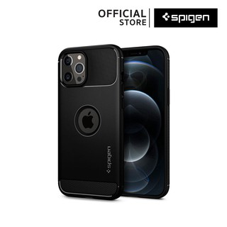 SPIGEN เคส สำหรับ ไอโฟน 12 มินิ, 12 โปร /12, 12 โปร แม็ก Rugged Armor เคสกันกระแทก,เคสซิลิโคน : Black