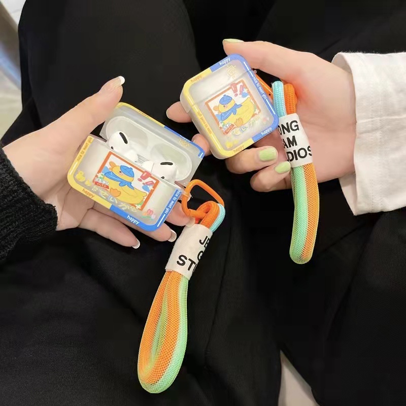 Airpods case AirPods กันกระแทก 1/2 AirpodsPro gen3 AirPods ins สไตล์เป็ดน่ารักลายเคสหูฟังซิลิโคนอ่อนนุ่ม