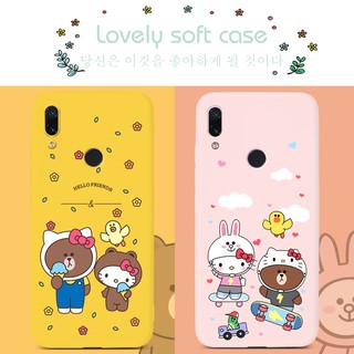 เคสโทรศัพท์สำหรับ Xiaomi Redmi Note 10 10S 9S 9 Pro 8T 8 10 7 6 Pro Redmi 9T 9 9A 9C 10X 6A K20 K30 K30i Pro ZOOM 7 7A 8A Y3 Note9 Note9s Note7 Note8 Note10 Pro Go Case หมี Cute Pattern Soft Cases