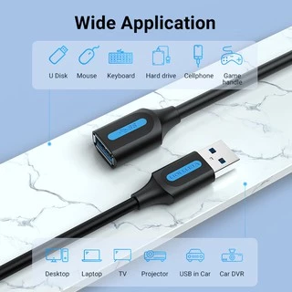 Vention สายต่อ USB 3.0 ตัวผู้ต่อเข้าตัวเมีย สําหรับสายต่อคีย์บอร์ดเมาส์ คีย์บอร์ด ฮาร์ดไดรฟ์