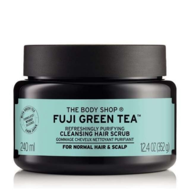 สครับเส้นผมหนังศรีษะThe Body Shop Fuji Green Tea Refreshingly Purifying Cleansing Hair SCRUB 240ml.