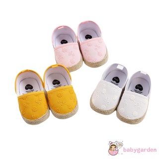 Babygarden - รองเท้าปักลายดอกไม้กันลื่นสําหรับเด็กผู้หญิงและผู้ชาย