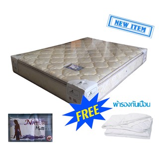 Thep  ที่นอนสปริงเสริม Pillow Top 1 ด้าน ขนาด 5 ฟุต รุ่น NATURE สีครีม