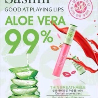 Sasimi Lip Gloss Aloe Vera  99% ลิปกรอส