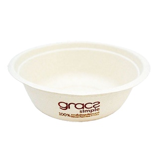 เกรซ ซิมเปิล ชามกระดาษ รุ่นL001 ขนาด 500ml ยกแพ็ค 50ใบ ชามข้าว ชามใส่อาหาร GRACZ SIMPLE BIODEGRADABLE BOWL