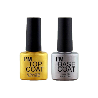 พร้อมส่ง⚡ ของแท้ Top coat เคลือบใส เคลือบเจล ไม่ต้องเช็ด/ Base รองพื้นเจล I