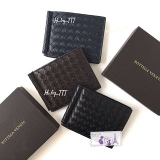 Bottega Money Clip ดำ น้ำตาล