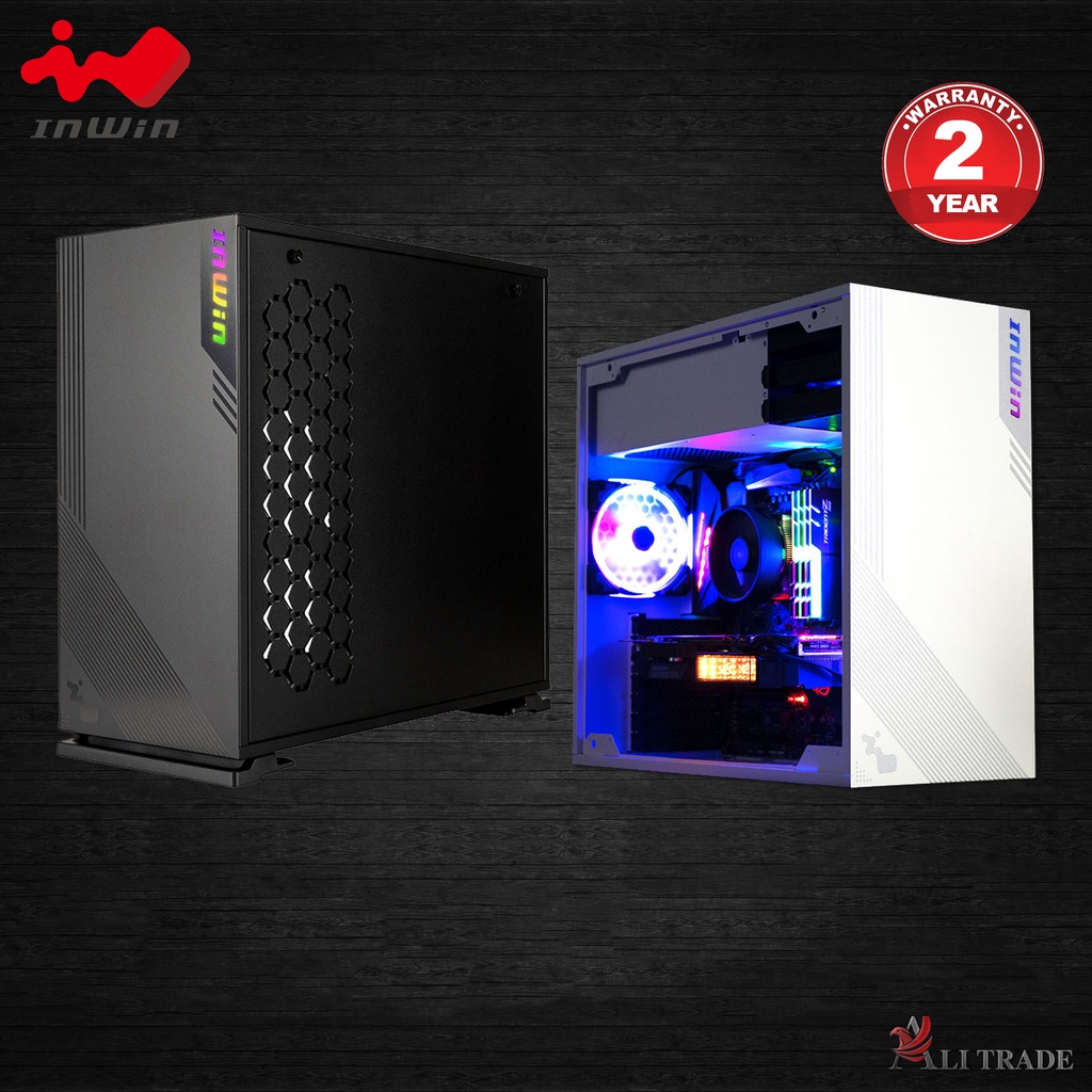 InWin 103 แผงกระจกนิรภัยแอดเดรส RGB Mid Tower แชสซี ATX TG ARGB PC Gaming Case