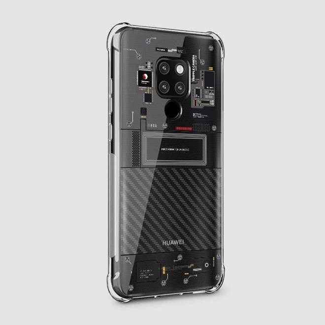 เคส สำหรับ Huawei Mate 20 X [Explorer Series] 3D Anti-Shock Protection TPU Case [Transparent]