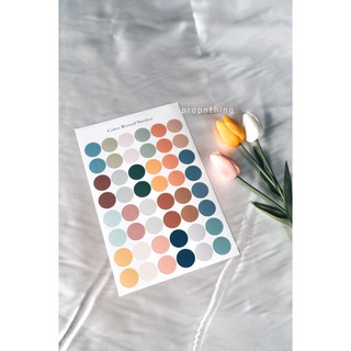 พร้อมส่ง สติ๊กเกอร์กลมสำหรับตกแต่ง