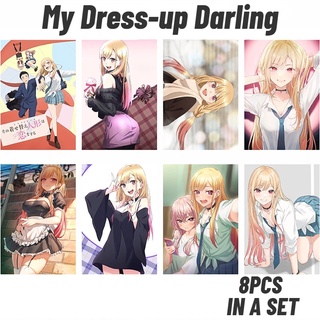 [8 ในเซต] หนุ่มเย็บผ้ากับสาวนักคอสเพลย์ My Dress-Up Darling 2 |โปสเตอร์วอลเปเปอร์ ลายการ์ตูนอนิเมะ ขนาด 42x29 ซม. สําหรับตกแต่งผนัง ห้องนั่งเล่น