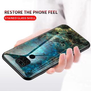 Xiaomi Redmi Note 9 Note 9S Note 9 Pro Max 10X Pro K30 Pro 10X 5G 10X 4G Marble Ultra-Thin Tempered Glass Back Cover Phone Case กรัมฟิล์มกระจกนิรภัยแบบบางเฉียบลายหินอ่อน