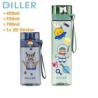 Diller 400ml/550ml/700ml ขวดน้ํา Bpa Free ขนาดพกพาสําหรับเล่นกีฬา D8645