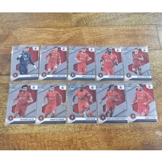 ขาย การ์ด Panini Mosaic EPL Premier League 2021-22 Liverpool Base ครบชุด 10 ใบ มุมด้านหลังไม่คม การ์ดบอล ของสะสม